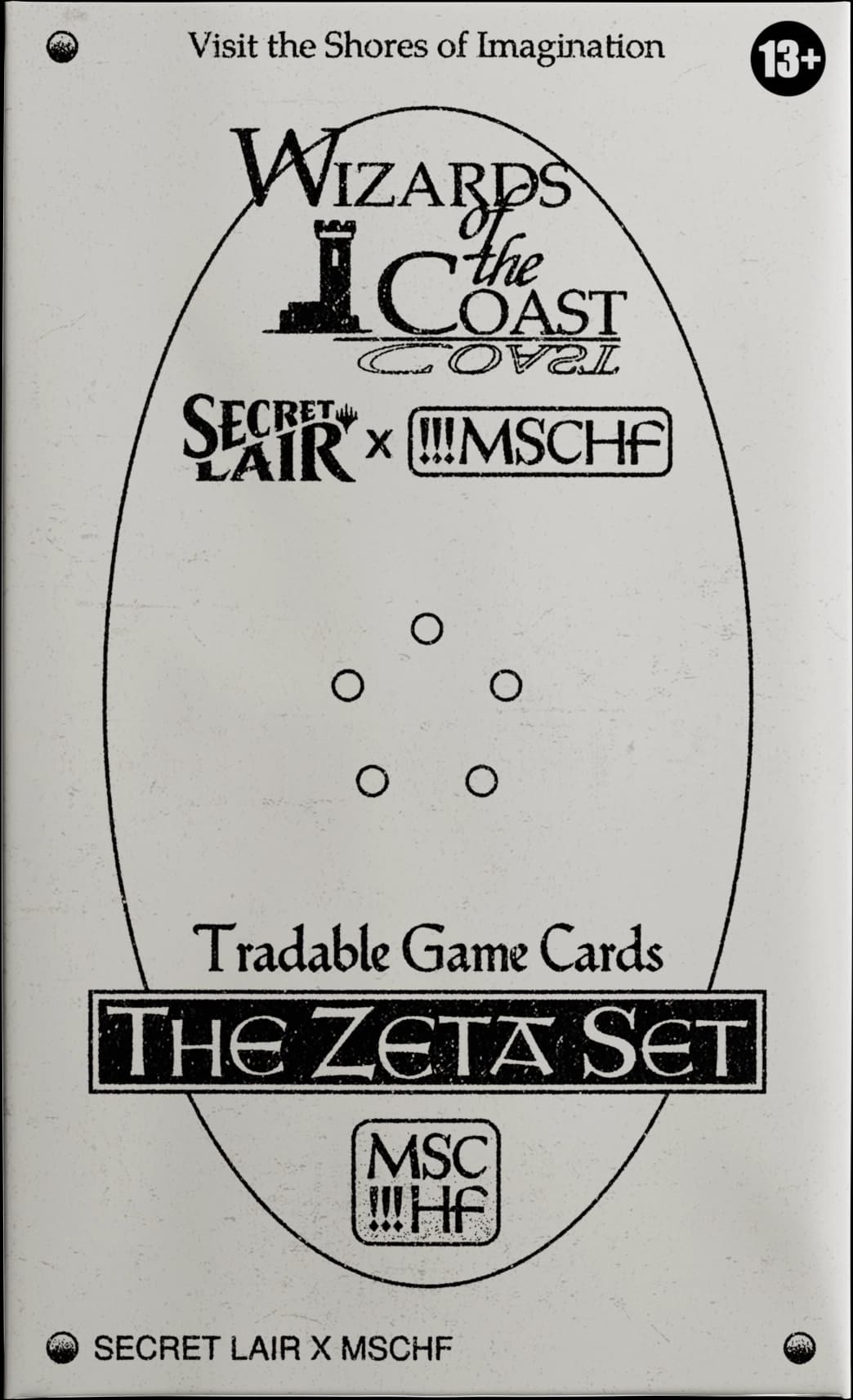 Official Secret Lair x MSCHF: The Zeta Set envelope with monochrome packaging